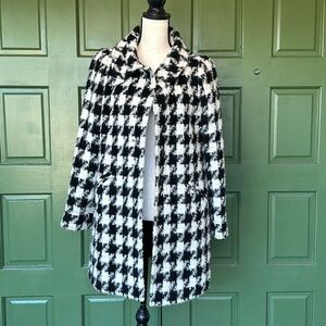 SACHI Houndstooth Alpaca Blend Coat- Small